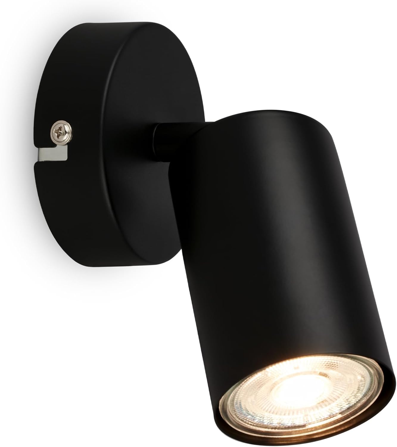 Lampada da parete orientabile per interni, attacco GU10, max. 9 W - nero Ø80x155mm (DxA)